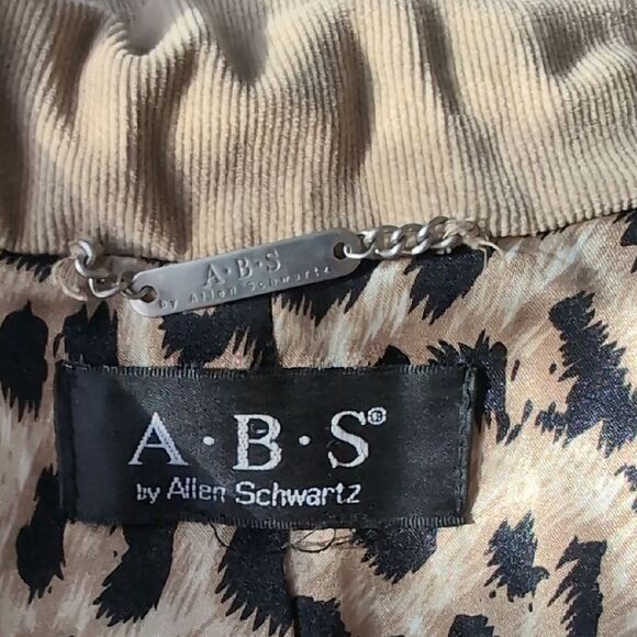 A.B.S.  Allen Schwartz micro Corduroy Unique Trench Size S - Picture 4 of 14